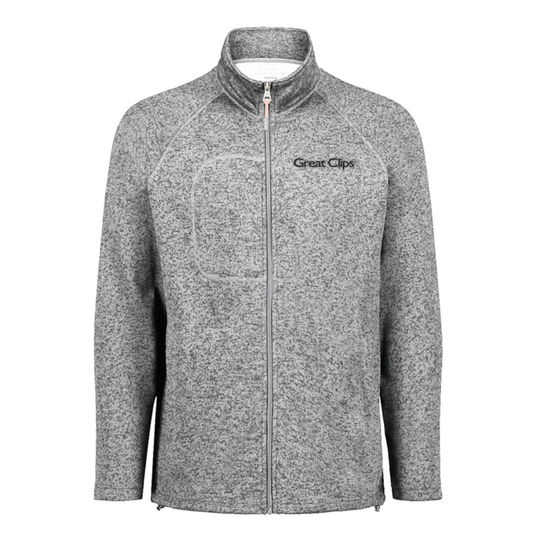 Men’s Sweater Fleece Full Zip Grey/Heather Salon Innovations