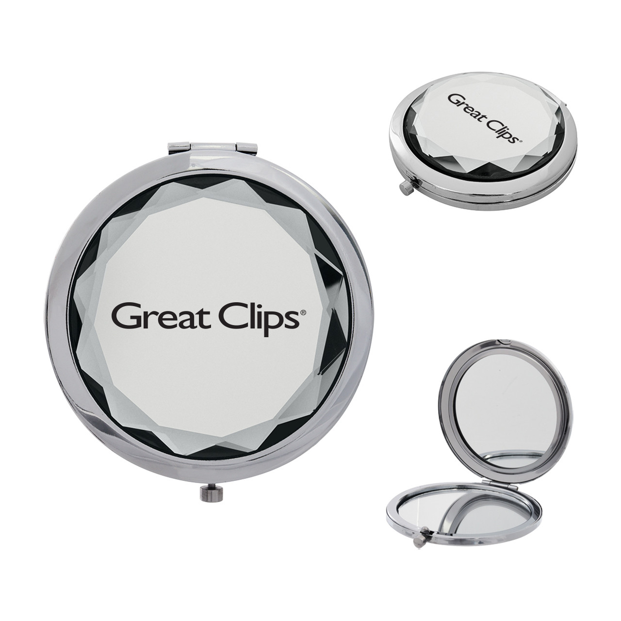 Jeweled Compact Mirror Clear Salon Innovations